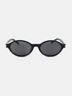 Lexi Oval Sunglasses - Black