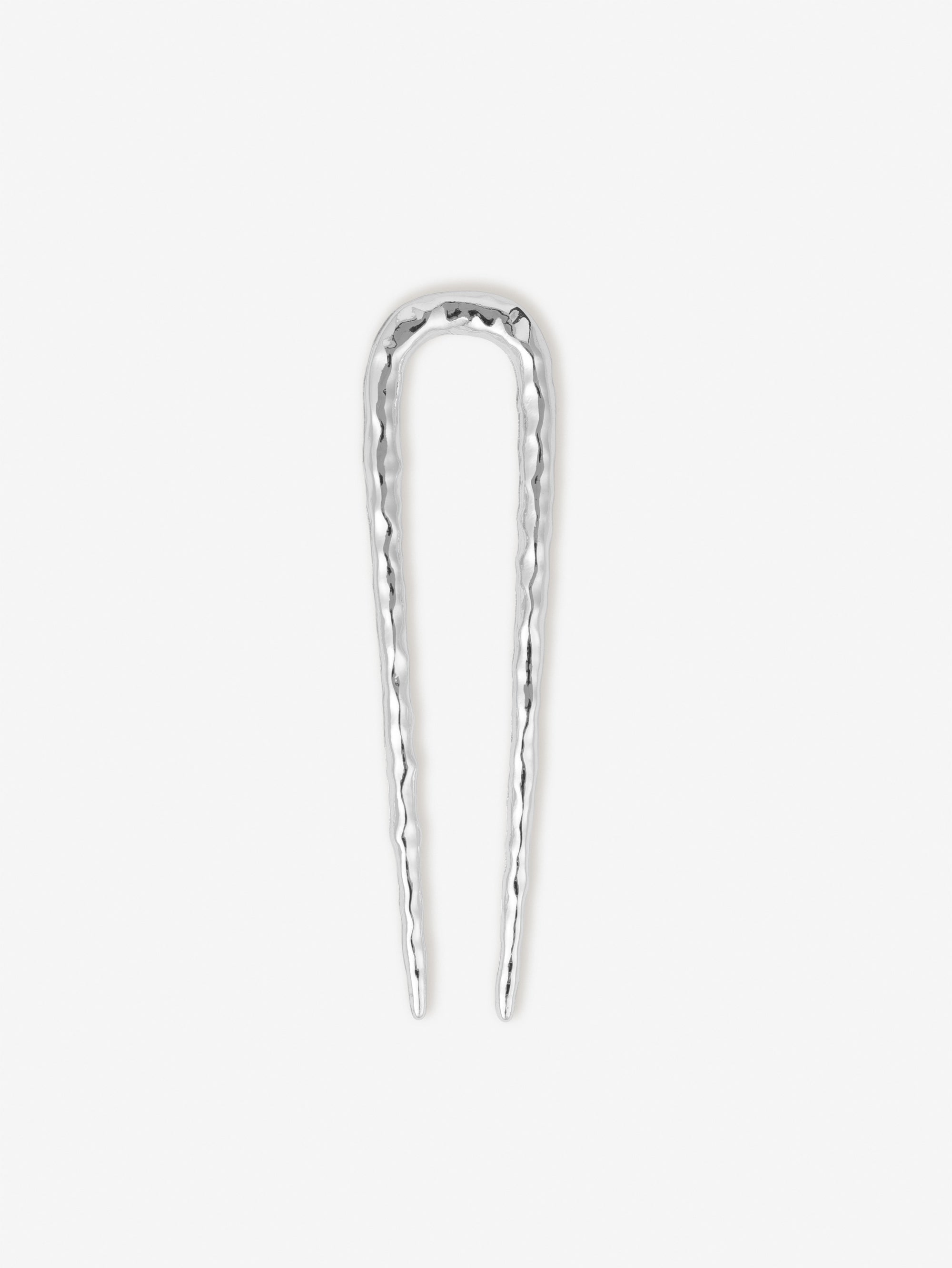 Louise Hammered French Pin - Silver