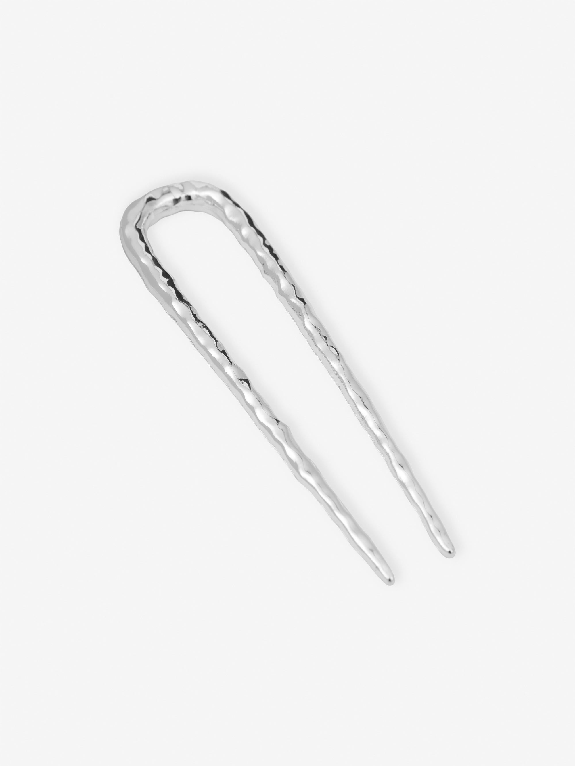Louise Hammered French Pin - Silver