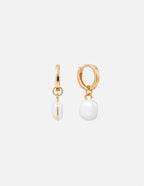 Marla Enamel Drop Earrings - White