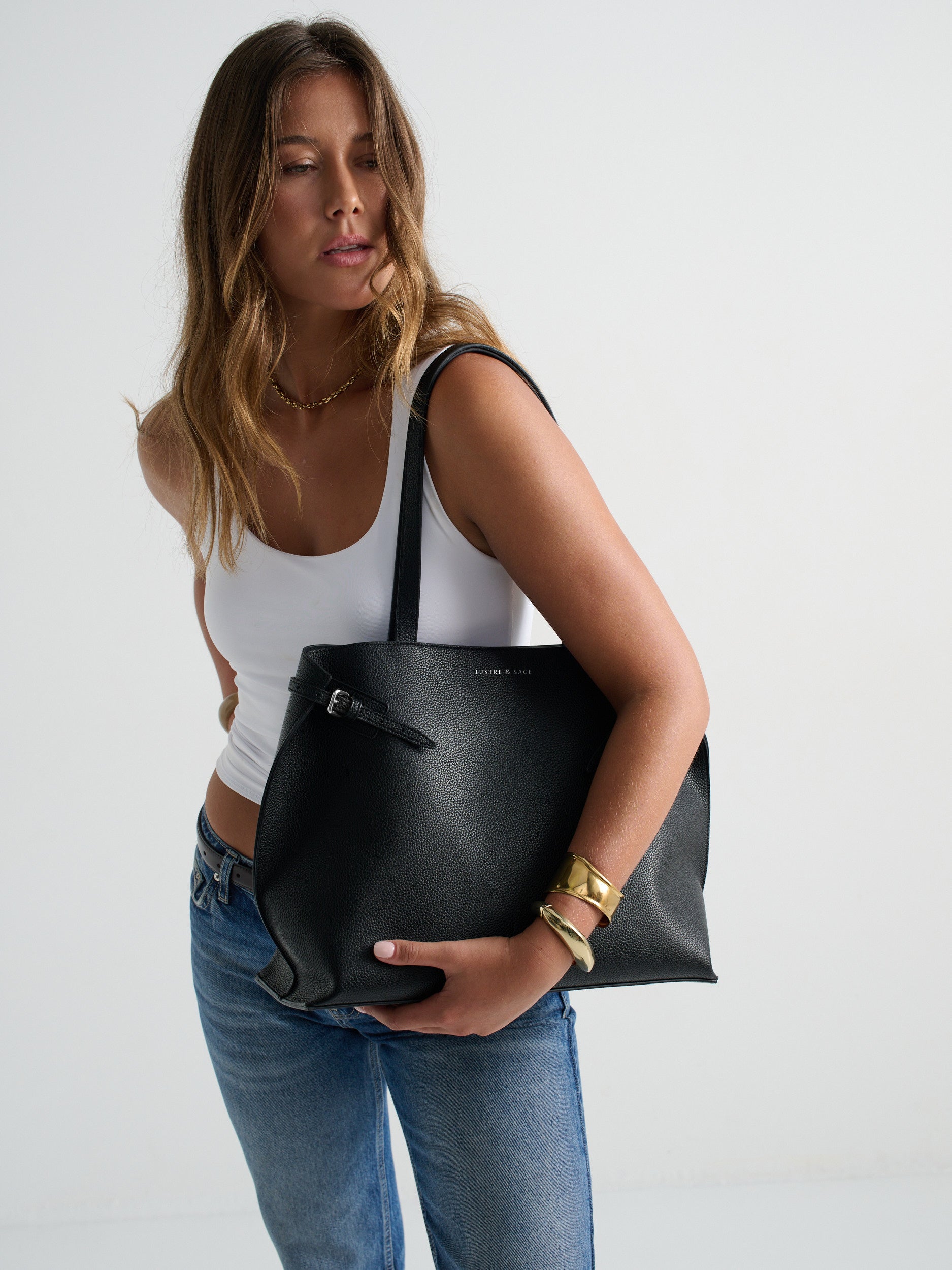 Mila Buckle Tote Bag