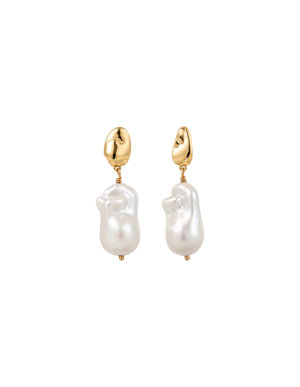 Natural Organic Pearl Drop Earrings