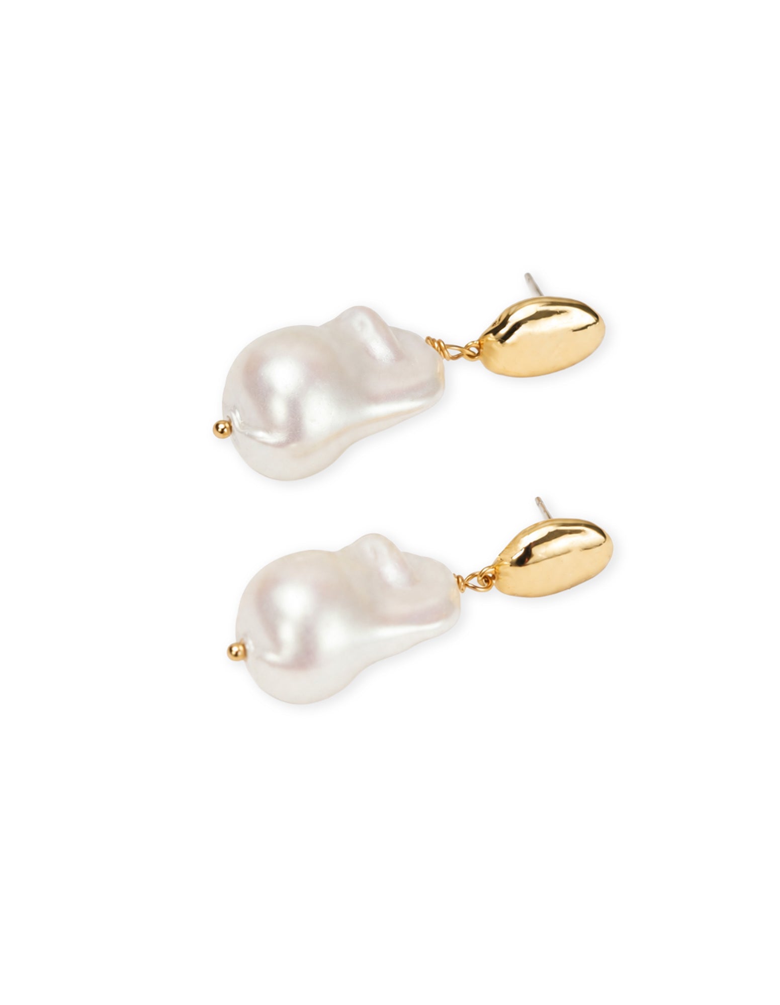 Natural Organic Pearl Drop Earrings
