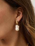 Natural Organic Pearl Drop Earrings