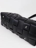 Nelly Woven Tote Bag - Black