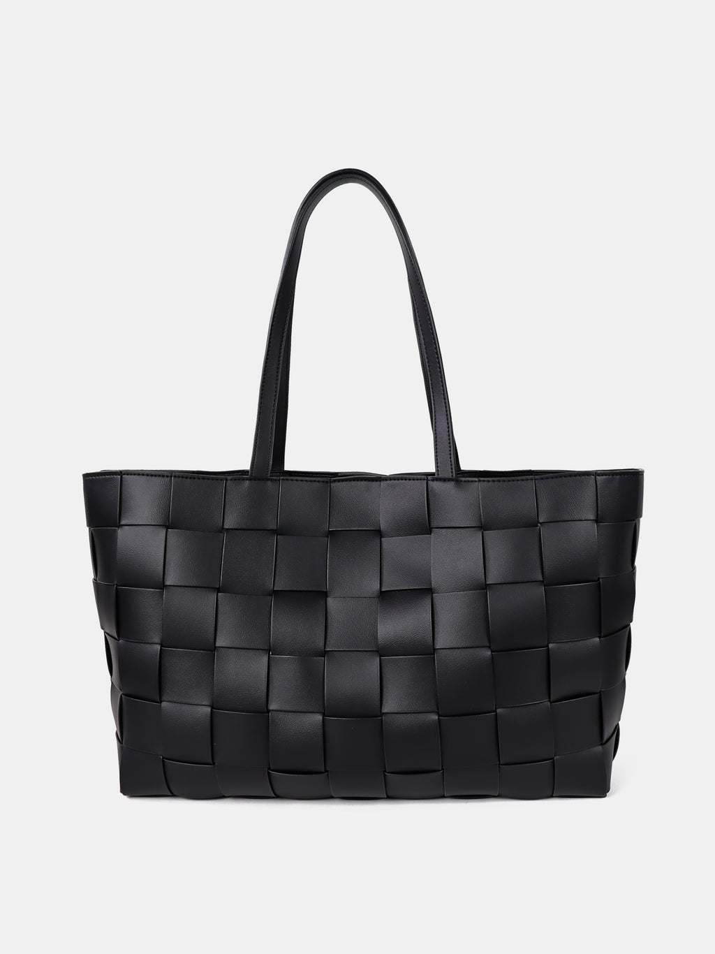 Nelly Woven Tote Bag - Black