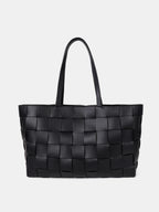 Nelly Woven Tote Bag - Black