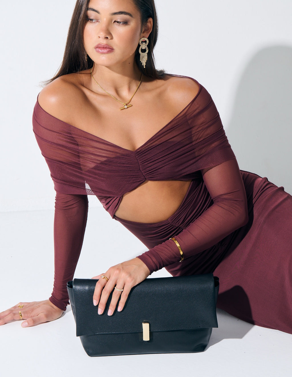 Nova Clutch Bag - Black