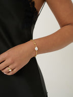 Organic Pearl Pendant Bracelet