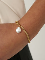 Organic Pearl Pendant Bracelet