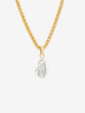 Organic Pearl Pendant Necklace - Gold