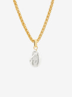 Organic Pearl Pendant Necklace - Gold