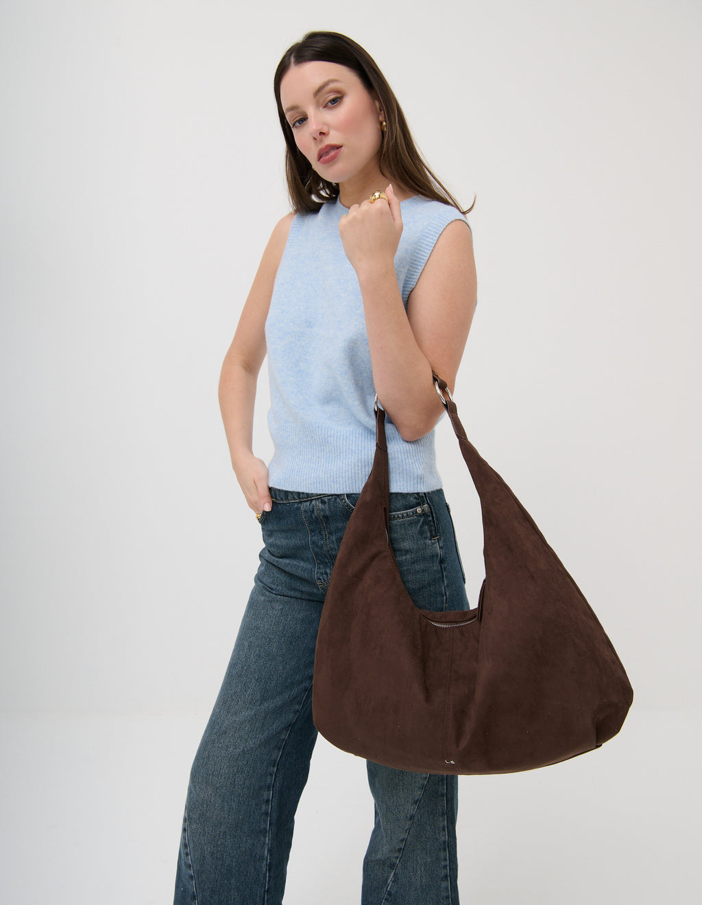 Organica Hobo Shoulder Bag - Brown