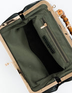 Palmier Bamboo Handle Handbag - Green