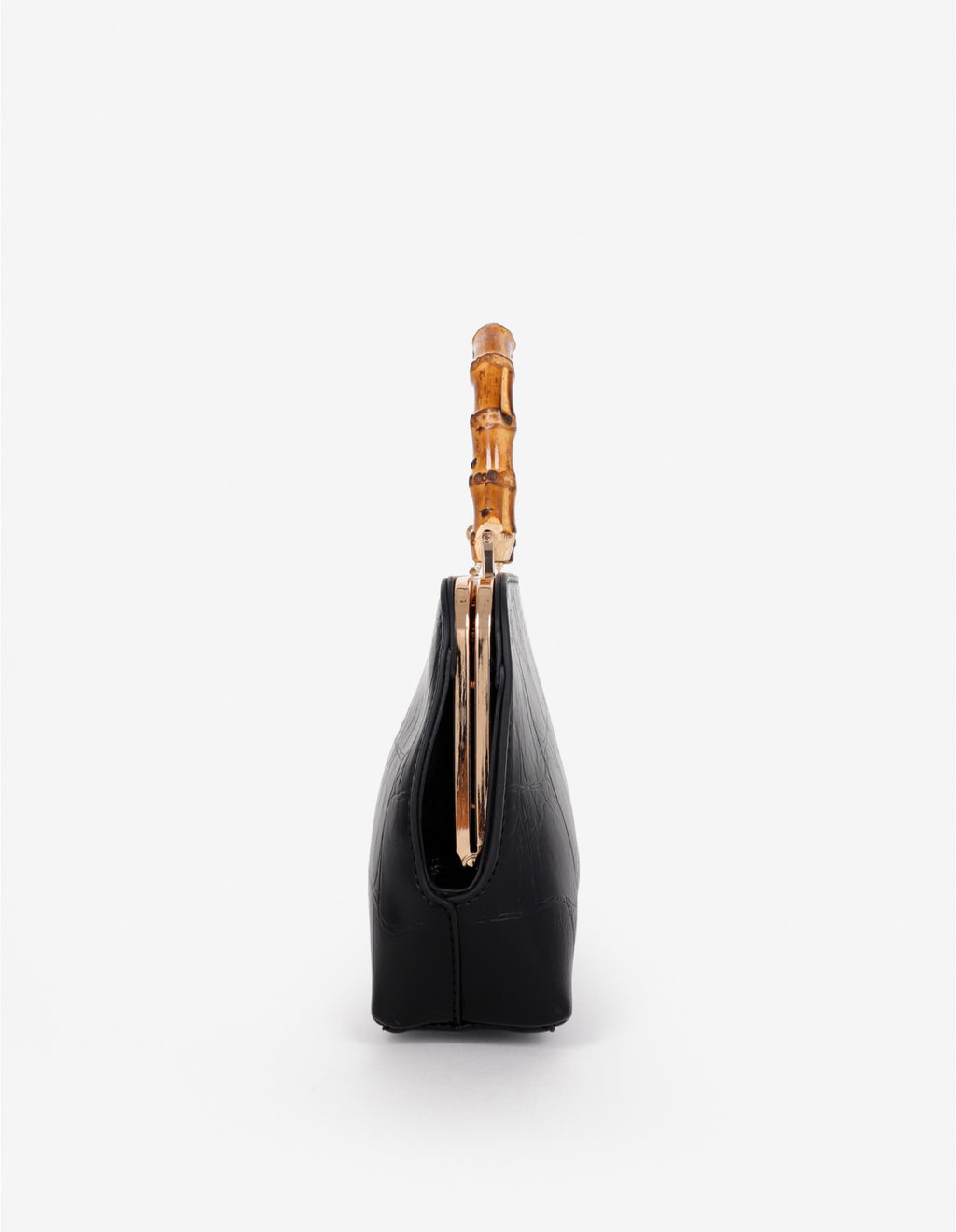 Palmier Bamboo Handle Handbag - Black