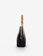 Palmier Bamboo Handle Handbag - Black