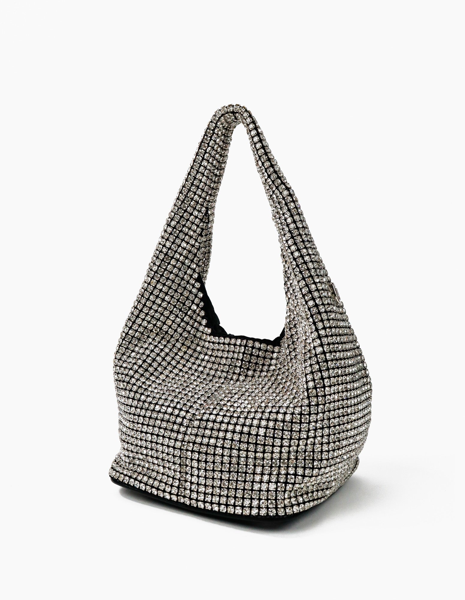Paris Rhinestone Handbag In Silver