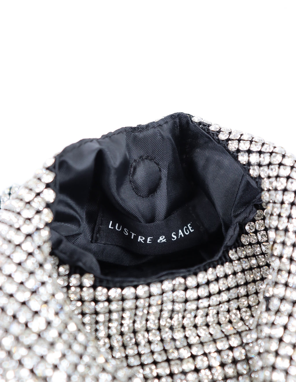 Paris Rhinestone Handbag In Silver