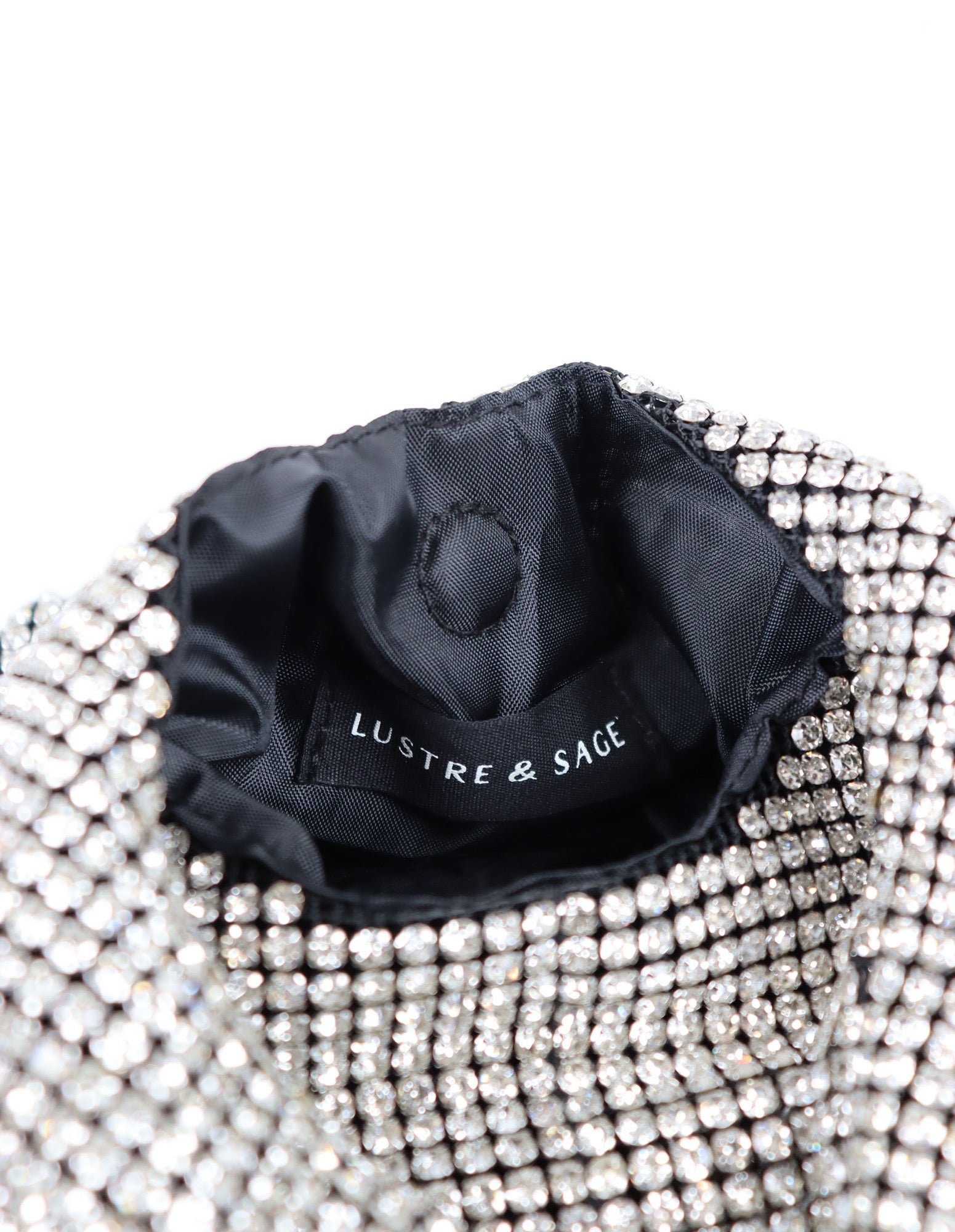 Paris Rhinestone Handbag In Silver