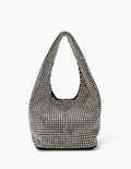 Paris Rhinestone Handbag In Silver
