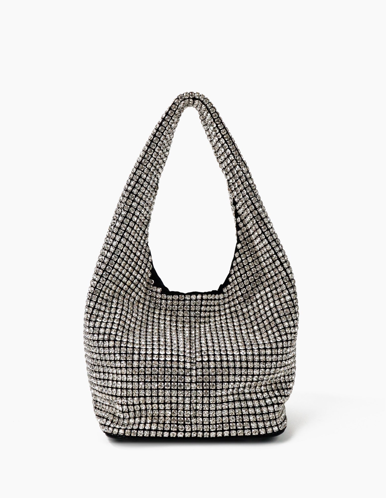 Paris Rhinestone Handbag In Silver