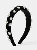 Pearl Floral Velvet Statement Headband