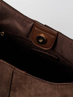 Remy Suede Shoulder Bag - Brown