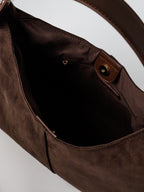 Remy Suede Shoulder Bag - Brown