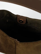 Remy Suede Shoulder Bag - Olive