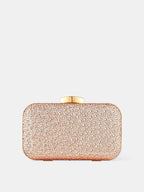 Romie Rhinestone Clutch Bag - Champagne