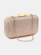 Romie Rhinestone Clutch Bag - Champagne