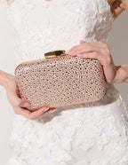 Romie Rhinestone Clutch Bag - Champagne