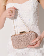 Romie Rhinestone Clutch Bag - Champagne