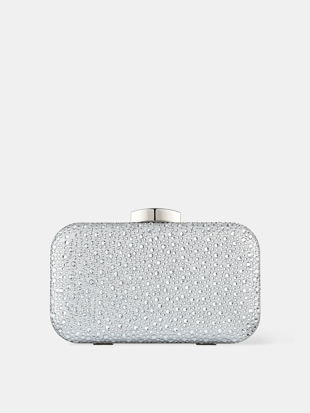 Romie Rhinestone Clutch Bag - Silver