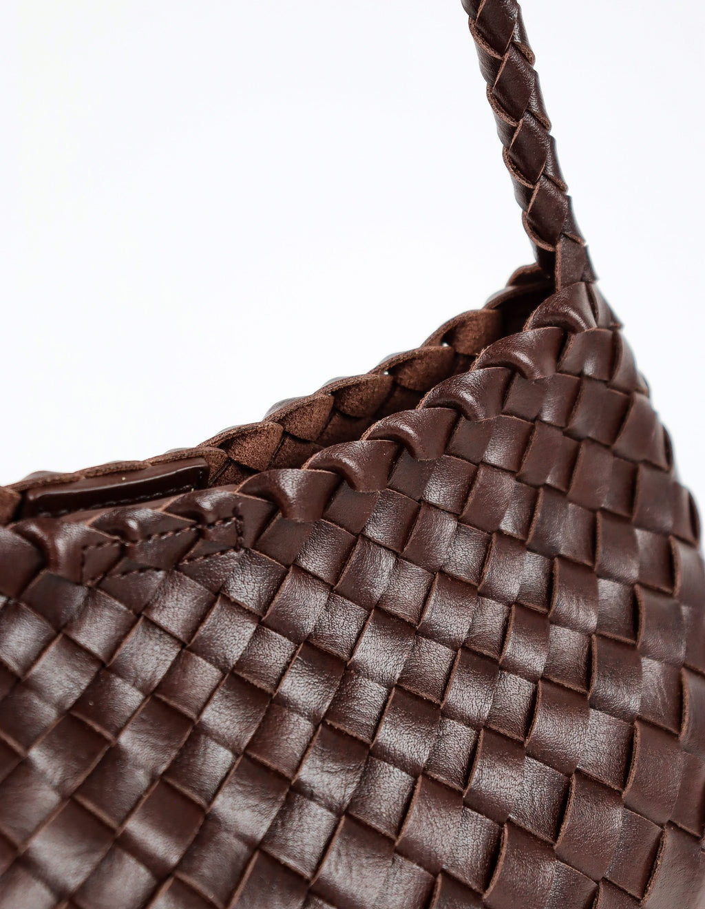 Roselle Woven Shoulder Bag - Brown