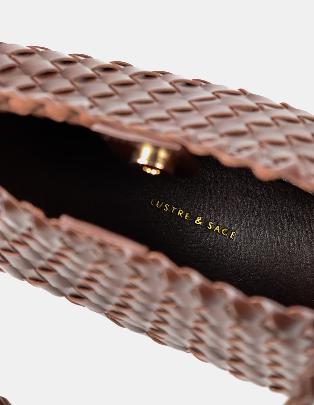 Roselle Woven Shoulder Bag - Brown