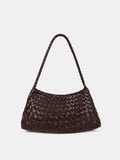 Roselle Woven Shoulder Bag - Brown
