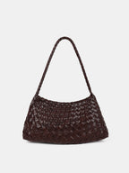 Roselle Woven Shoulder Bag - Brown