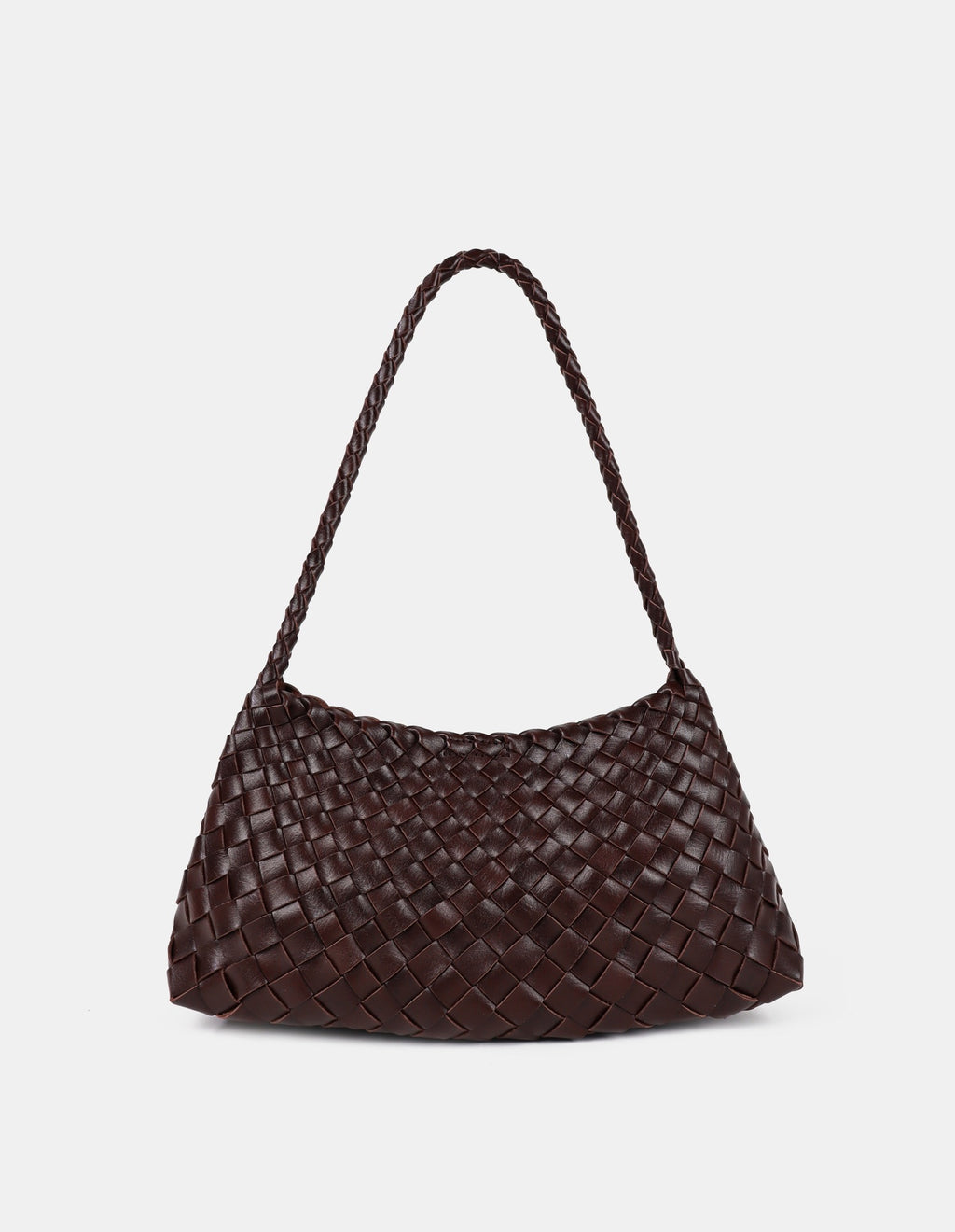 Roselle Woven Shoulder Bag - Brown