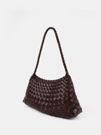 Roselle Woven Shoulder Bag - Brown