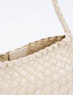 Roselle Woven Shoulder Bag - Ivory