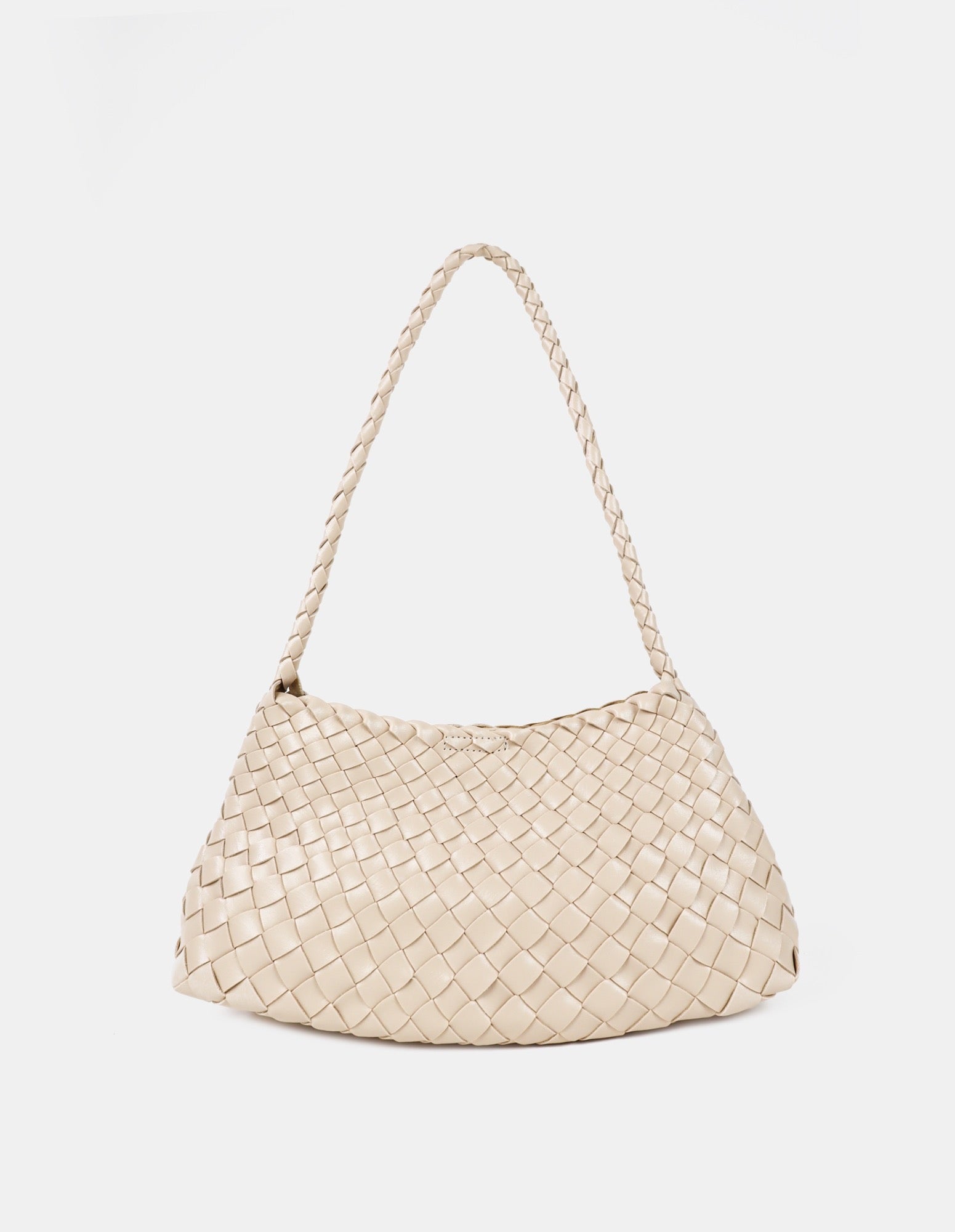 Roselle Woven Shoulder Bag - Ivory