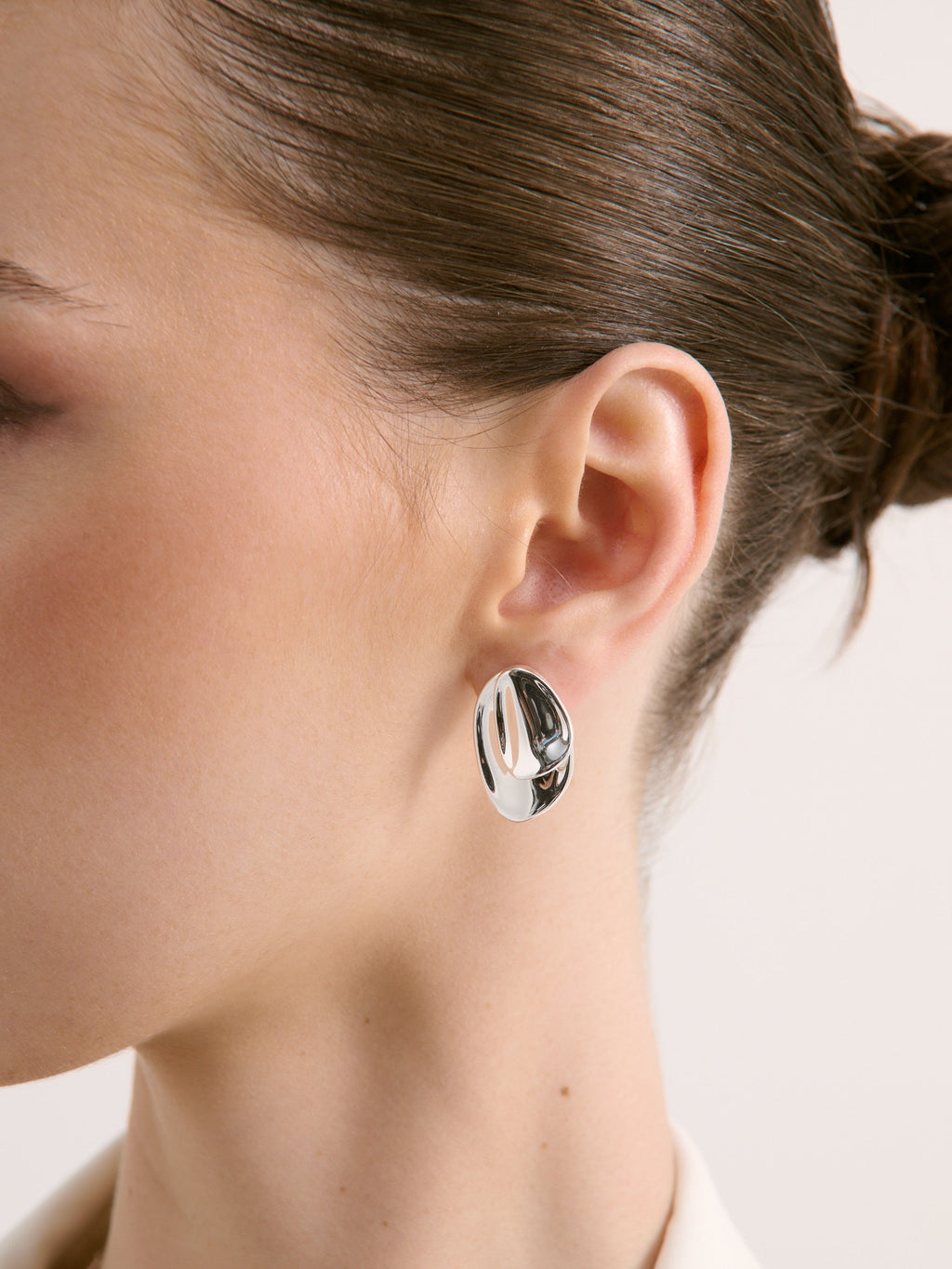 Sade Pebble Earrings - Sterling Silver Plated