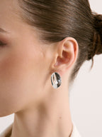 Sade Pebble Earrings - Sterling Silver Plated