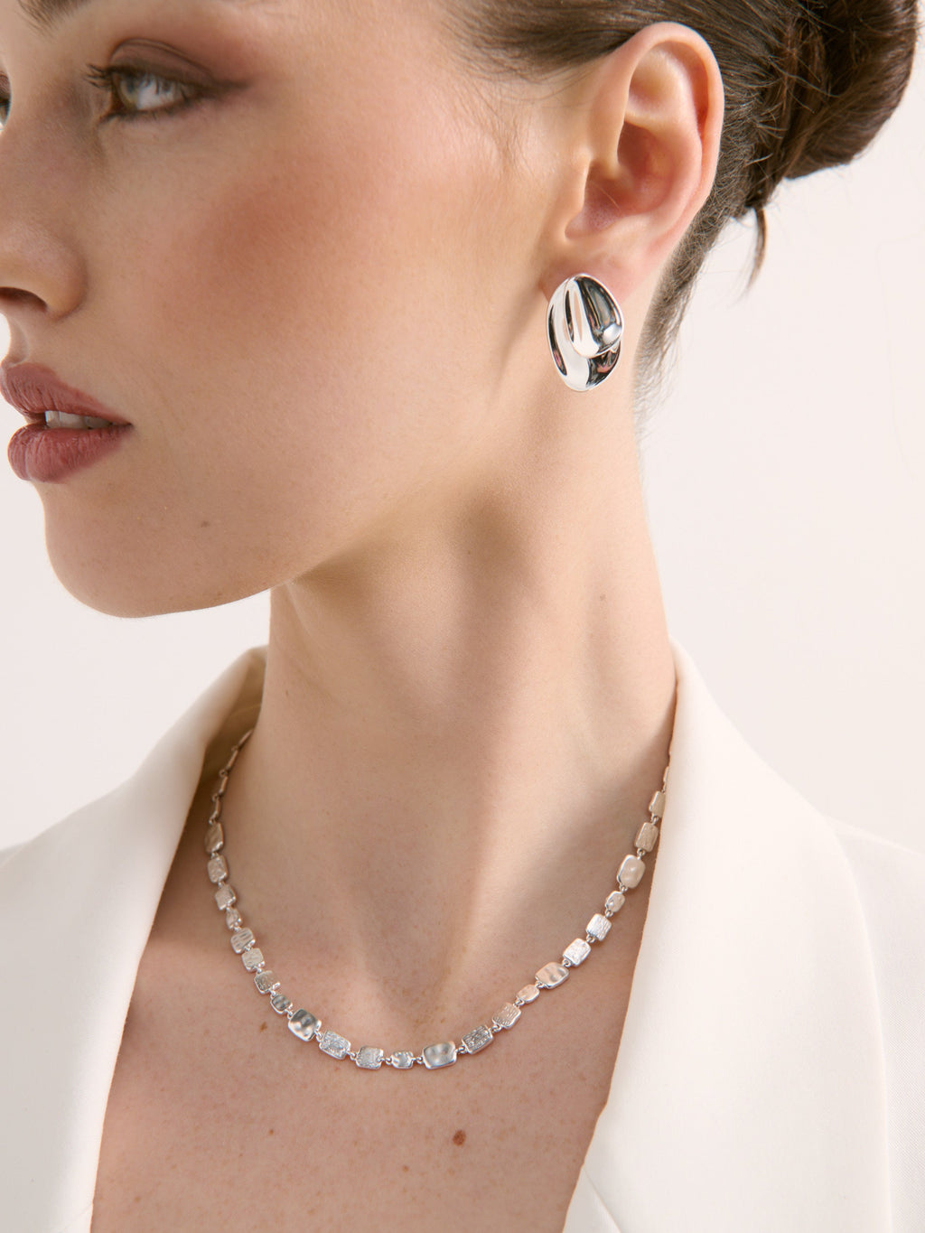 Sade Pebble Earrings - Sterling Silver Plated