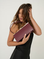 Solene Top Handle Handbag - Burgundy
