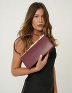 Solene Top Handle Handbag - Burgundy