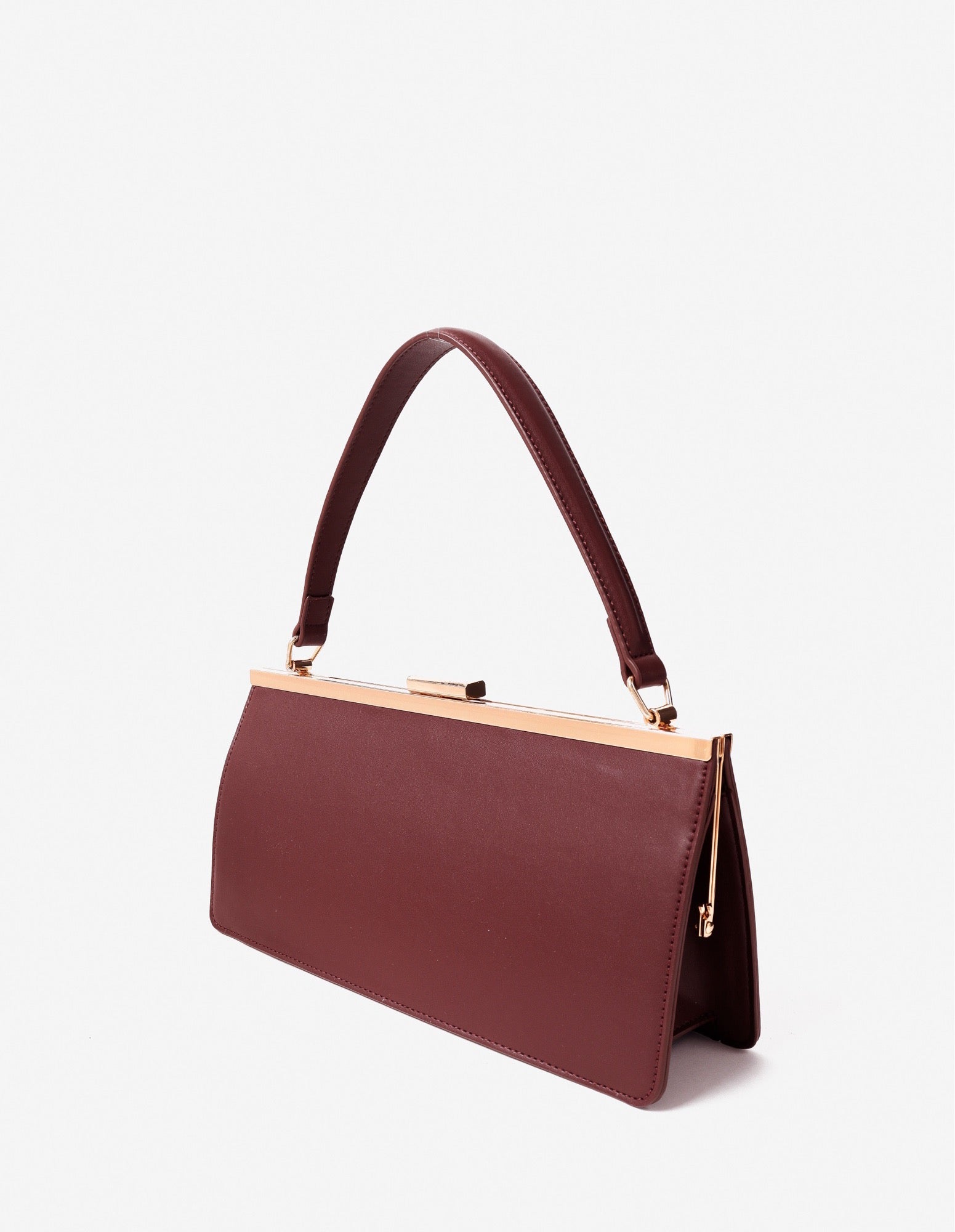 Solene Top Handle Handbag - Burgundy