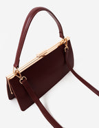 Solene Top Handle Handbag - Burgundy