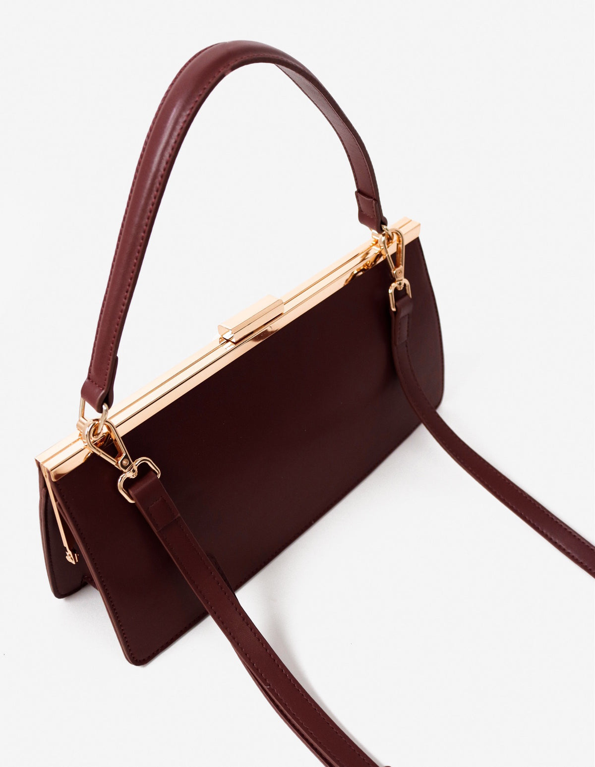 Solene Top Handle Handbag - Burgundy